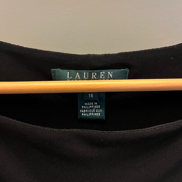 RALPH LAUREN - wrap style black cocktail dress - Picture 2 of 3